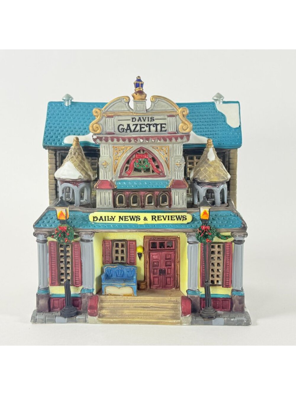 Vintage Lemax Davis Gazette 2000 Caddington Village Lighted Christmas House